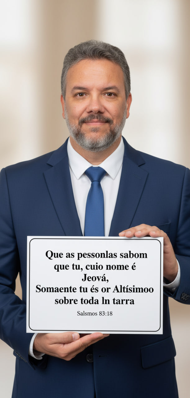 Homem segurando Placa